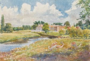 1757 Chalecote From the River Avon, Warks wc36x54 £750