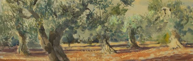 Ancient puglian olives w_c 36x54cm £750