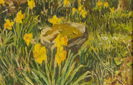 Daffodils and Staddle Stone