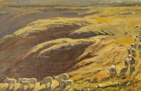 Downland sheep oil 23x38cm £500