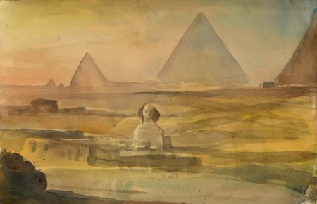 Giza Pyramids and Sphinx 1 15”x22” £1100