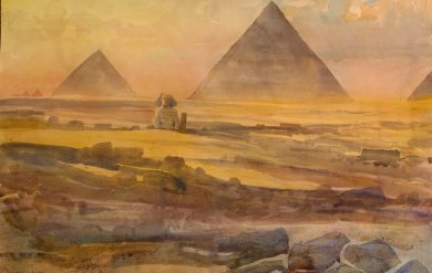 Giza Pyramids and Sphinx 2 23”x30” £2000