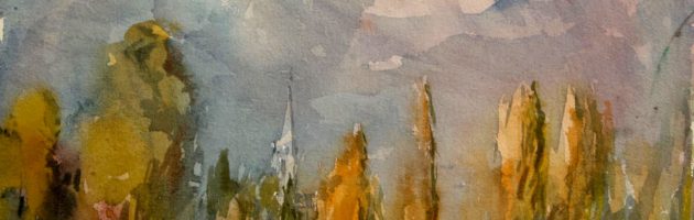 Salisbury Cathedral w_c 29x40cm £550