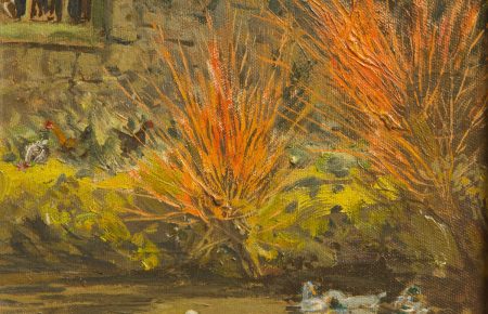 The flaming willows oil 20x20cm £250