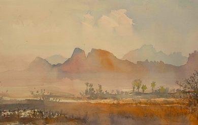 Wadi Rum early morning 12”x21” SOLD