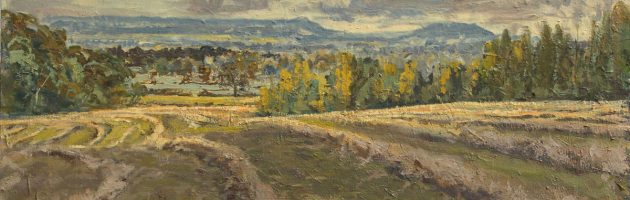 Haymaking Summerleaze oil 40x75cm£1500