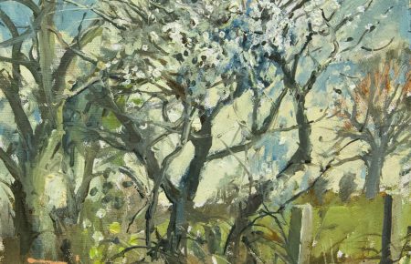 Blackthorn in spring oil 21x20cm £300