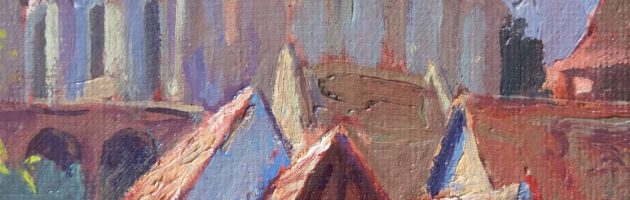 Biertan basilica oil 22x17cm