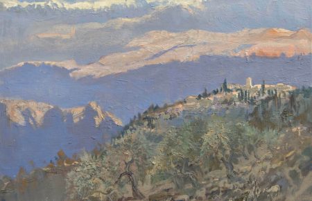 Catalonian village and pyranese oil